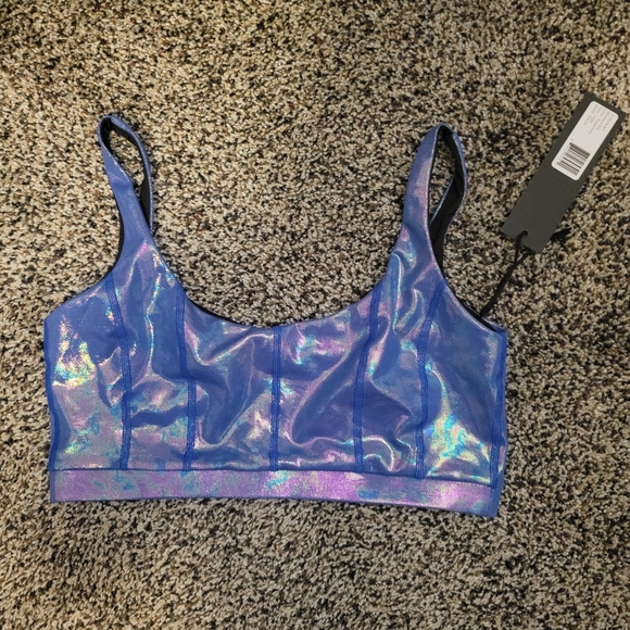 Noli Mystique Bra NWT- holographic blue - Picture 2 of 6